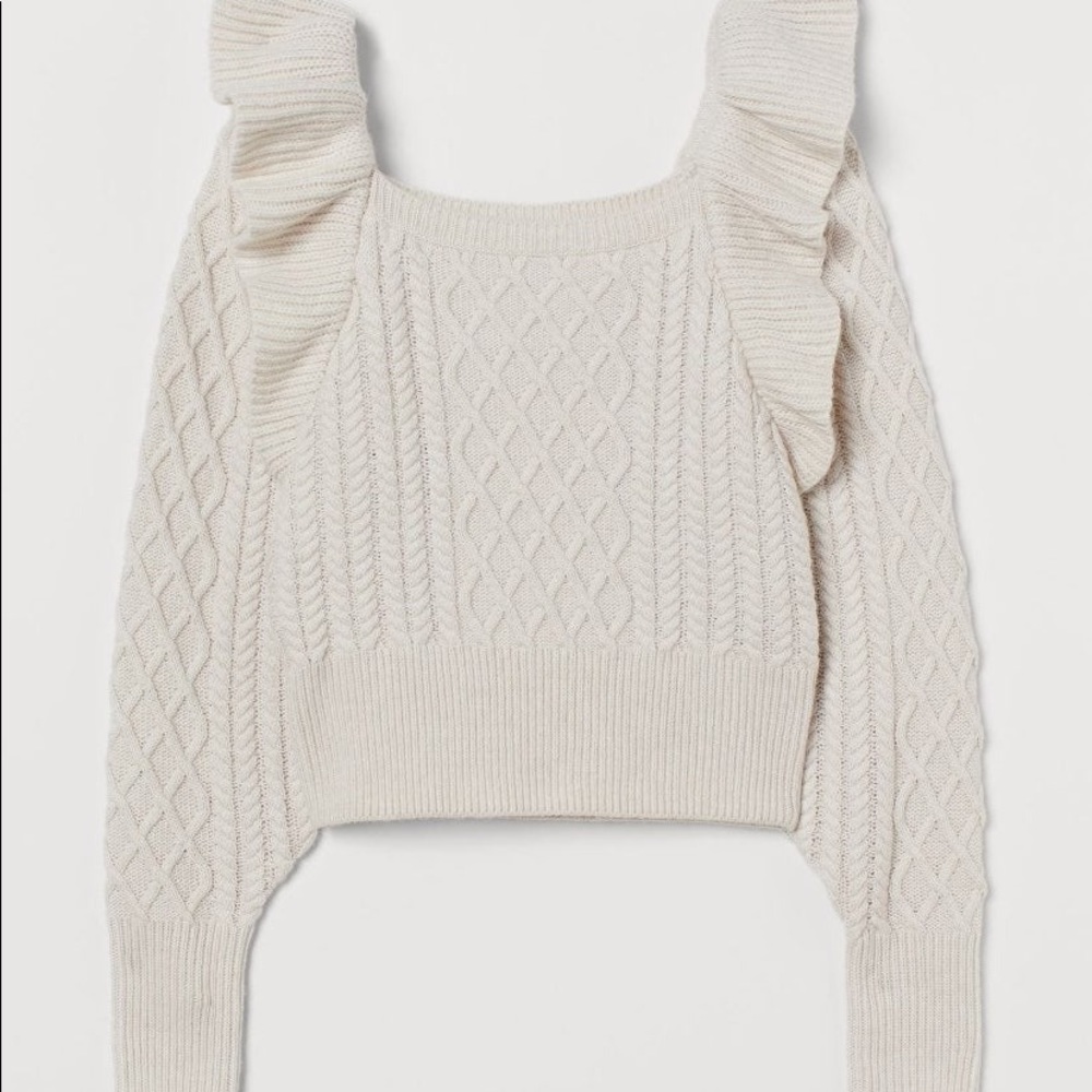 H&M Cable knit Flounce Jumper